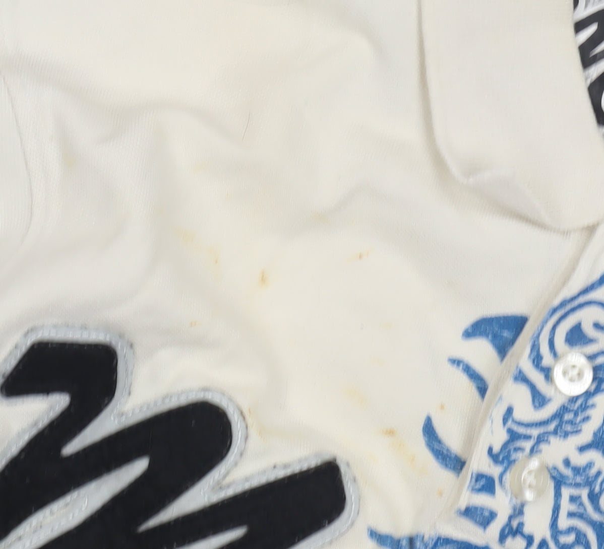 McKenzie Men's White Polo Shirt, S, Graphic Logo, Casual