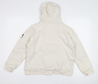 Jasper Conran Boys White Hoodie 13-14 Yrs Logo Full Zip Hooded