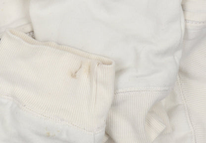 Jasper Conran Boys White Hoodie 13-14 Yrs Logo Full Zip Hooded