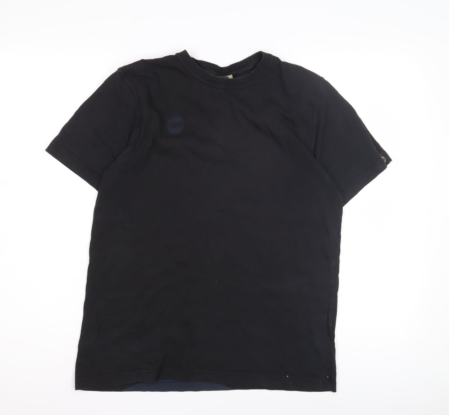 Moon Men's Black Crew Neck Short Sleeve T-Shirt M