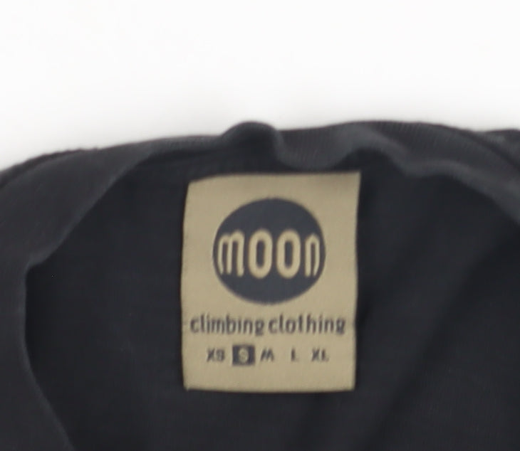 Moon Men's Black Crew Neck Short Sleeve T-Shirt M