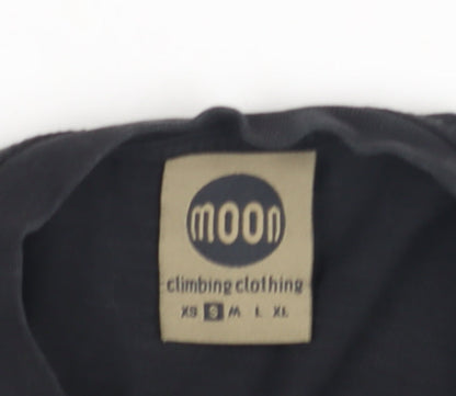 Moon Men's Black Crew Neck Short Sleeve T-Shirt M