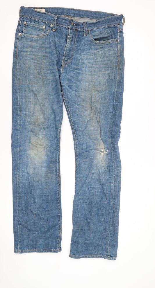 Levi's Men's Blue Straight Jeans, Size Regular, Medium Wash