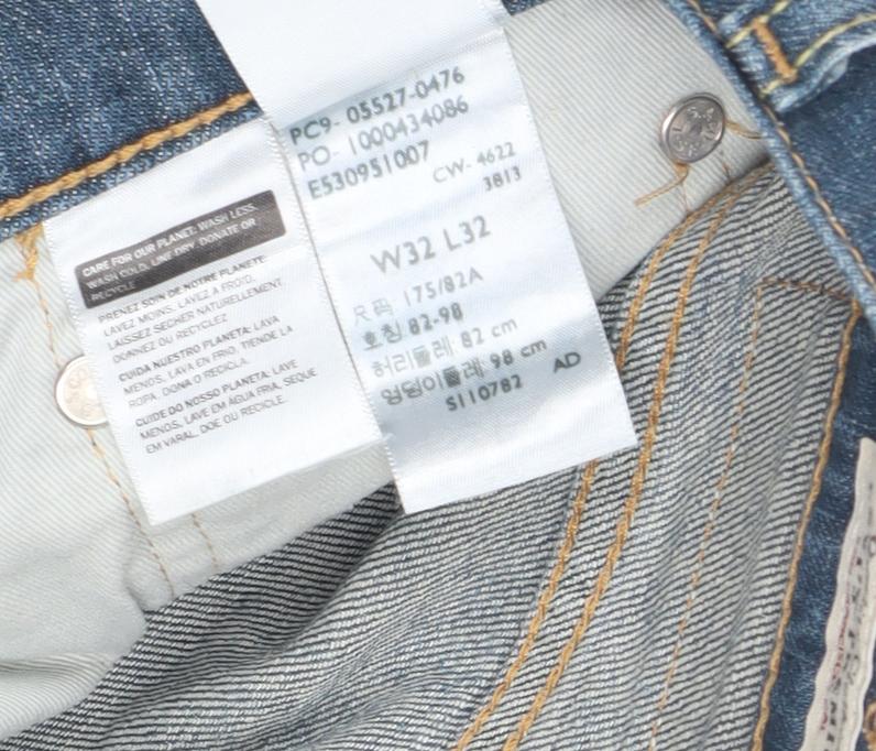 Levi's Men's Blue Straight Jeans W32 L32