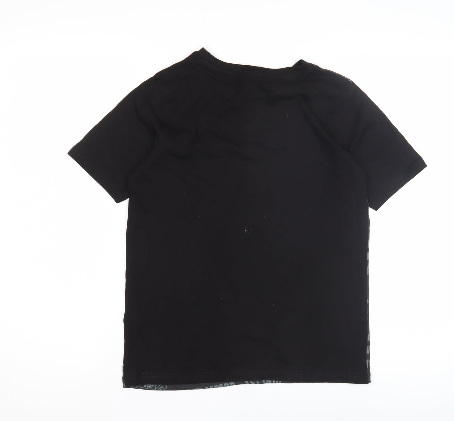 Manchester United Boys Black Football T-Shirt 12-13 Years