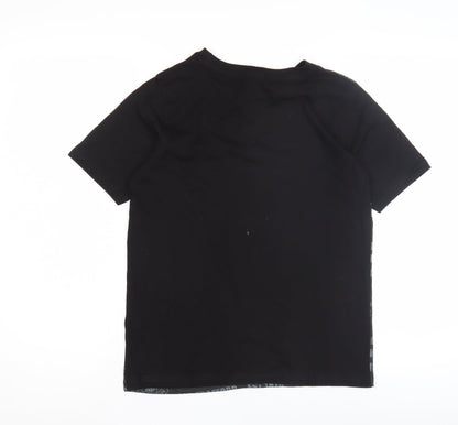 Manchester United Boys Black Football T-Shirt 12-13 Years