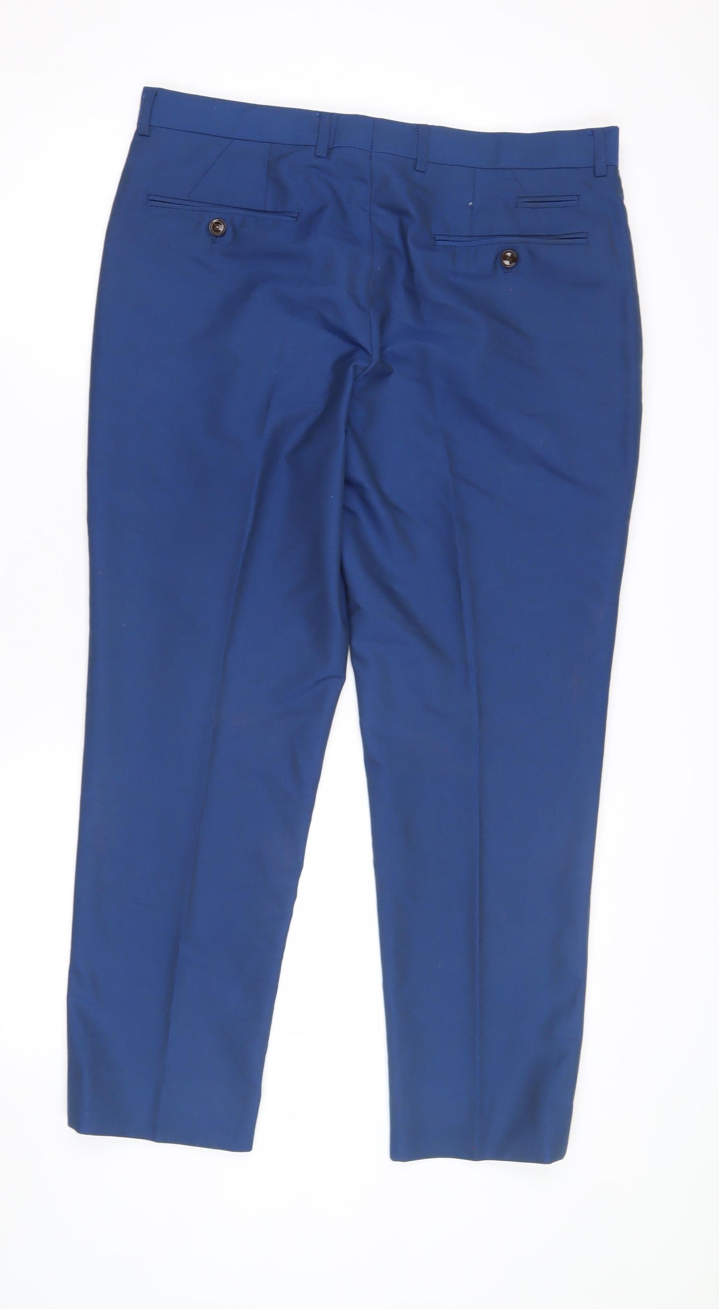Fellini Men's Blue Slim Fit Suit Trousers 34S