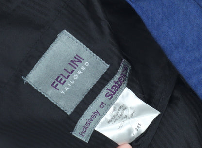 Fellini Men's Blue Slim Fit Suit Trousers 34S