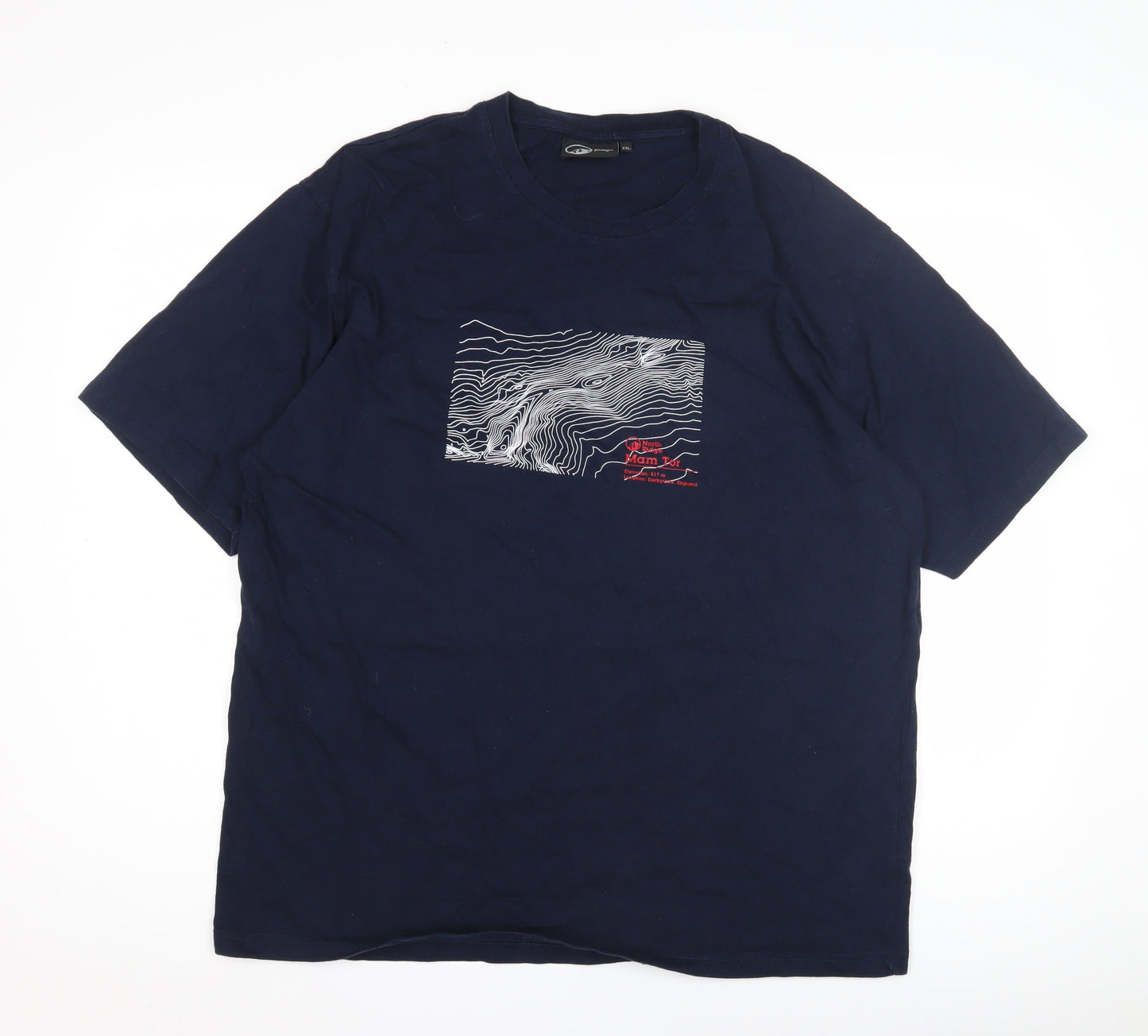 North Ridge Men's Blue Graphic Print T-Shirt 2XL