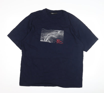 North Ridge Men's Blue Graphic Print T-Shirt 2XL