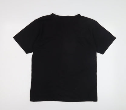 Kangol Men's Black V-Neck T-Shirt Size S