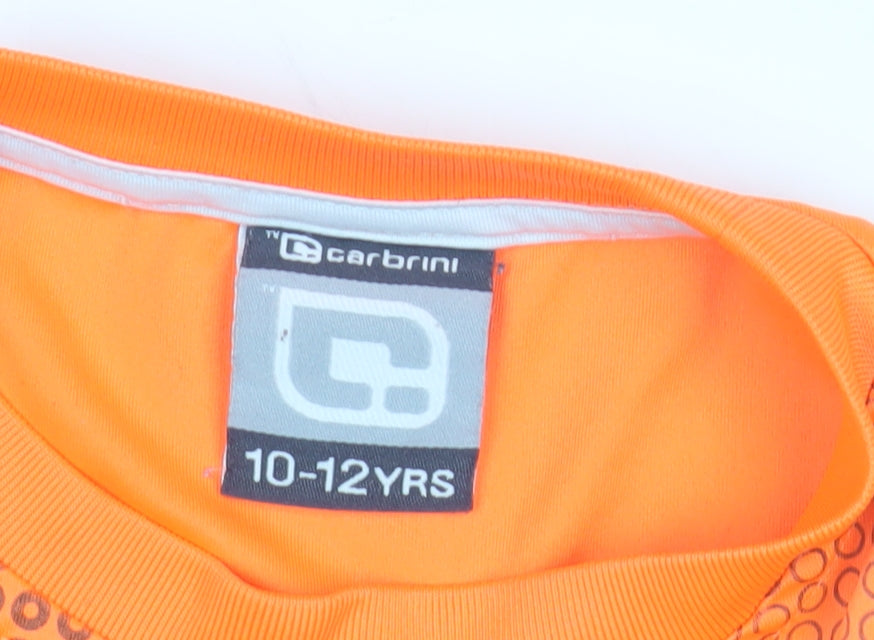 Carbrini Boys Orange Football Jersey T-Shirt 10-11 Years