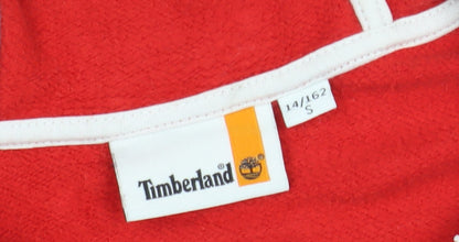 Timberland Boys Red Full Zip Hoodie, Size 14 Years, Logo Accent