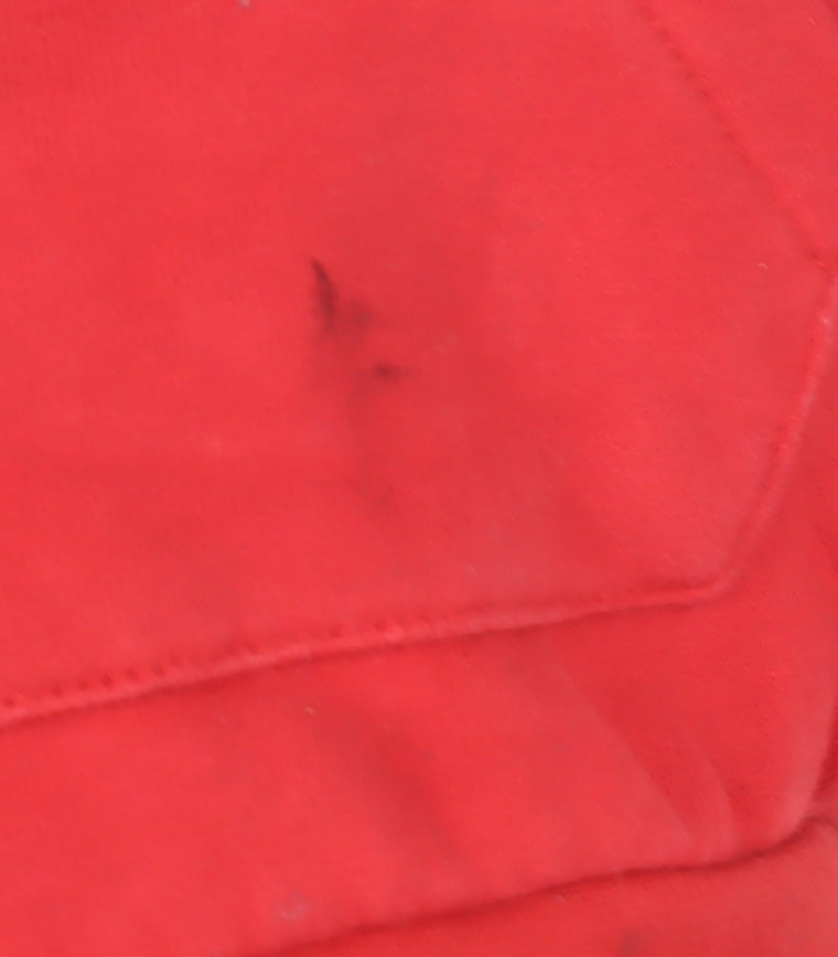 Timberland Boys Red Full Zip Hoodie, Size 14 Years, Logo Accent