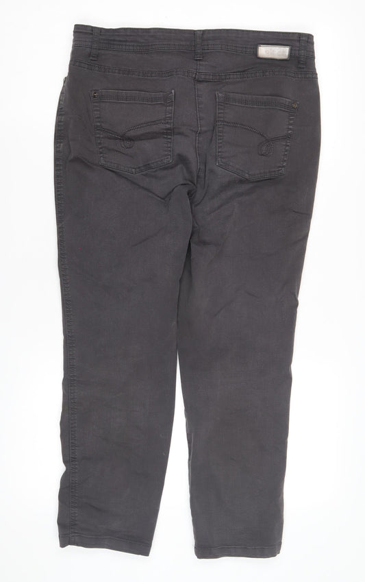 Olsen Women's Black Slim Fit Trousers Size