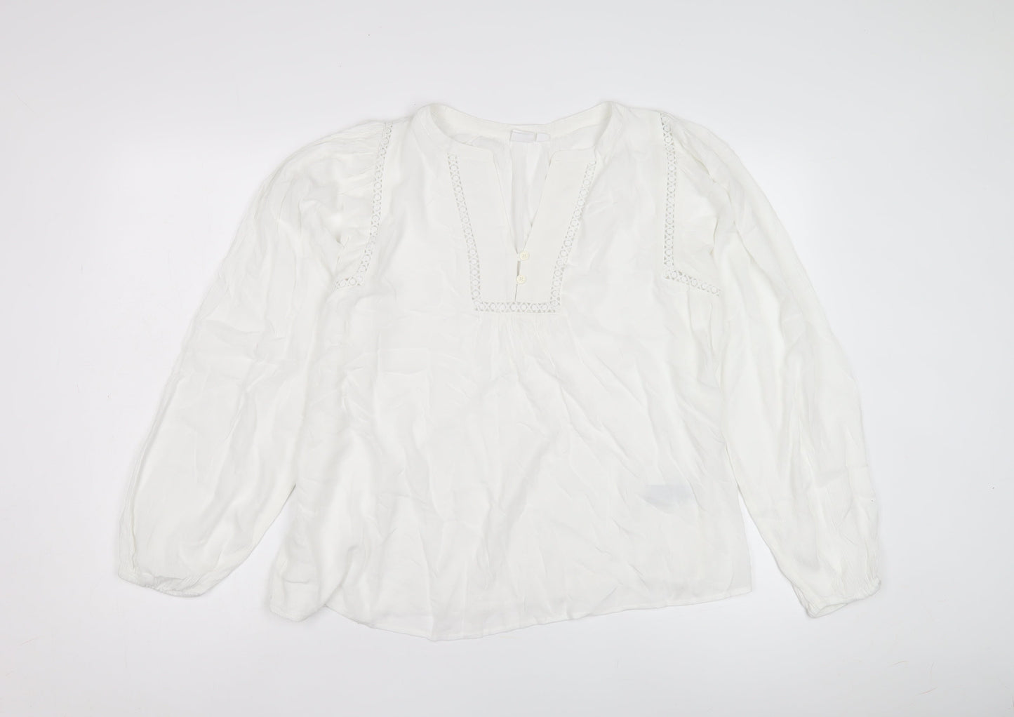 Womens UK Size S Marks and Spencer White  Blouse