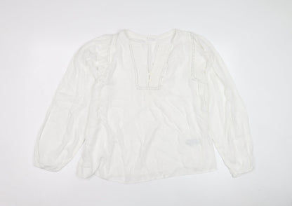 Womens UK Size S Marks and Spencer White  Blouse