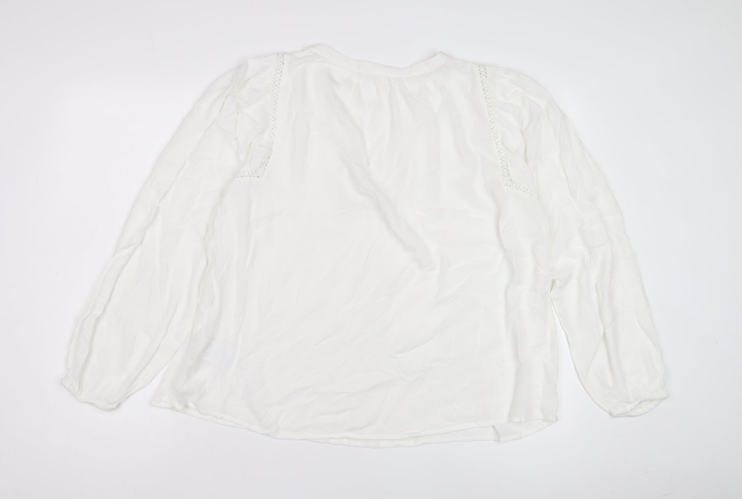 Womens UK Size S Marks and Spencer White  Blouse