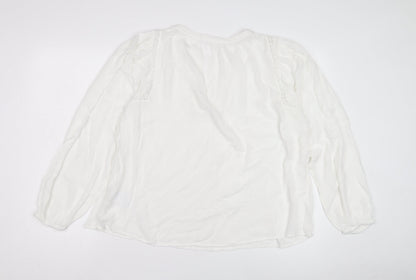 Womens UK Size S Marks and Spencer White  Blouse