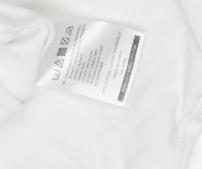 Womens UK Size L Lyle & Scott White  T-Shirt