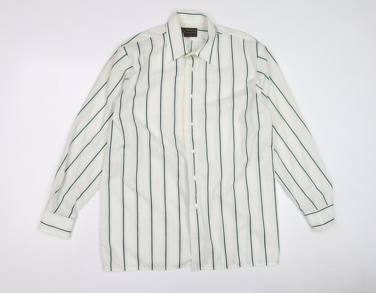 Mens UK Collar Size 15.5 Henry Bannerman Smart White  Dress Shirt