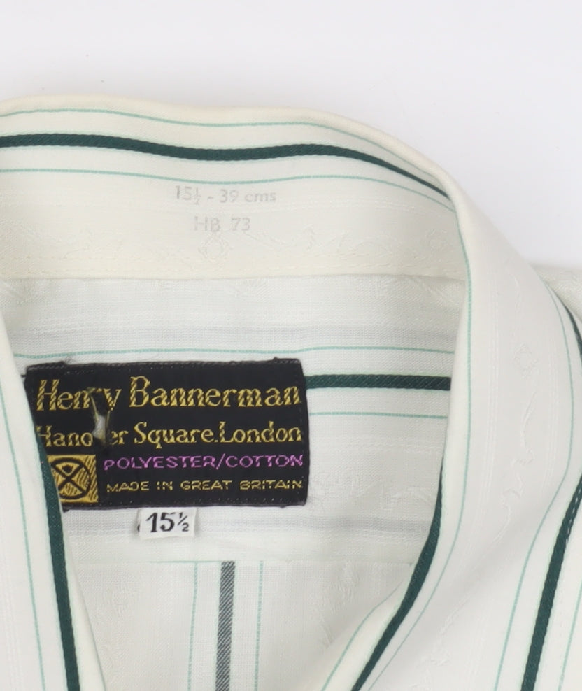 Mens UK Collar Size 15.5 Henry Bannerman Smart White  Dress Shirt