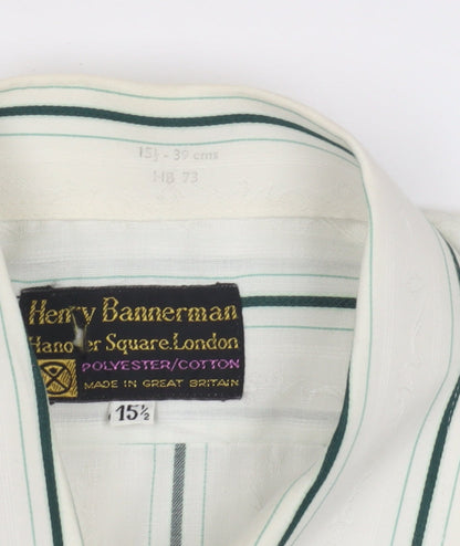 Mens UK Collar Size 15.5 Henry Bannerman Smart White  Dress Shirt