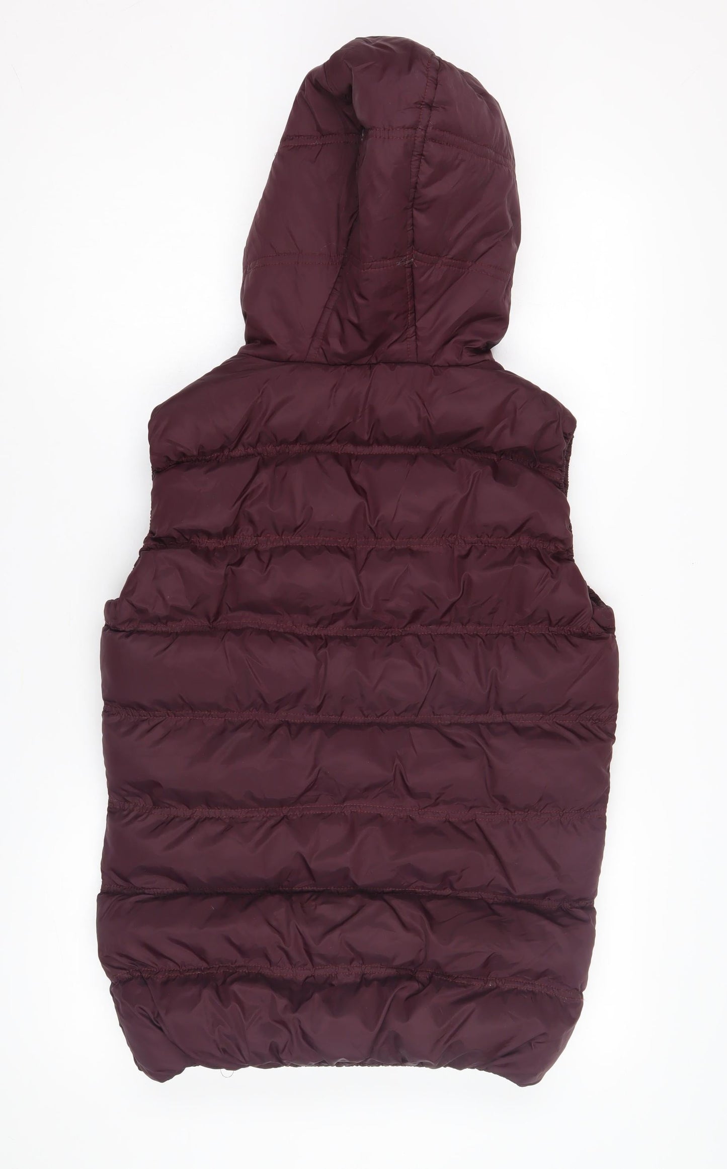 FABRIC Women's Red Puffer Hooded Waistcoat Size S