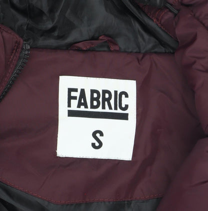 FABRIC Women's Red Puffer Hooded Waistcoat Size S
