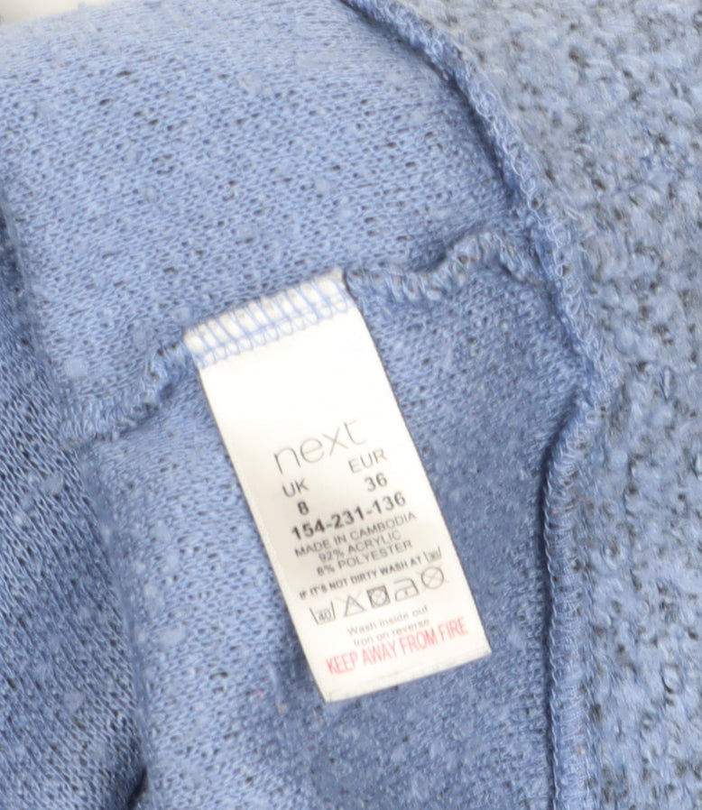 Womens UK Size 8 NEXT Blue Full Zip Sweatshirt