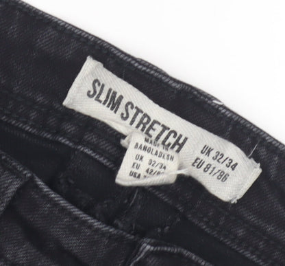 Men's Black Slim Fit Skinny Jeans Size 32