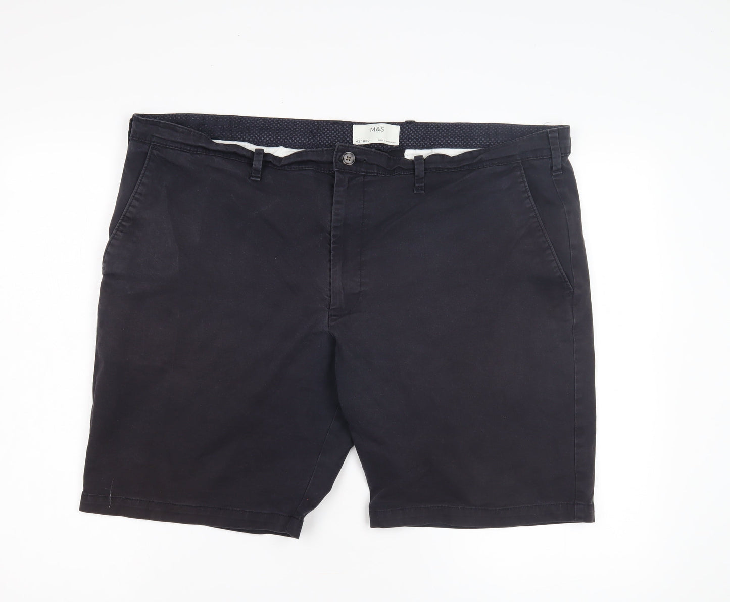 Marks and Spencer Men's Black Chino Shorts - Size 42
