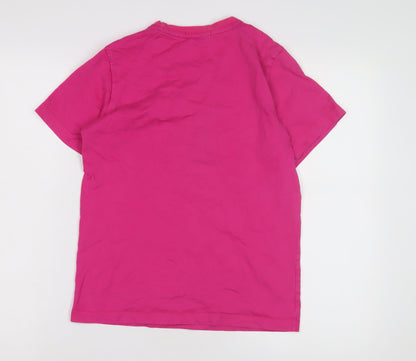 Macau Women's Pink T-Shirt, S, Crew Neck, Casual Wear