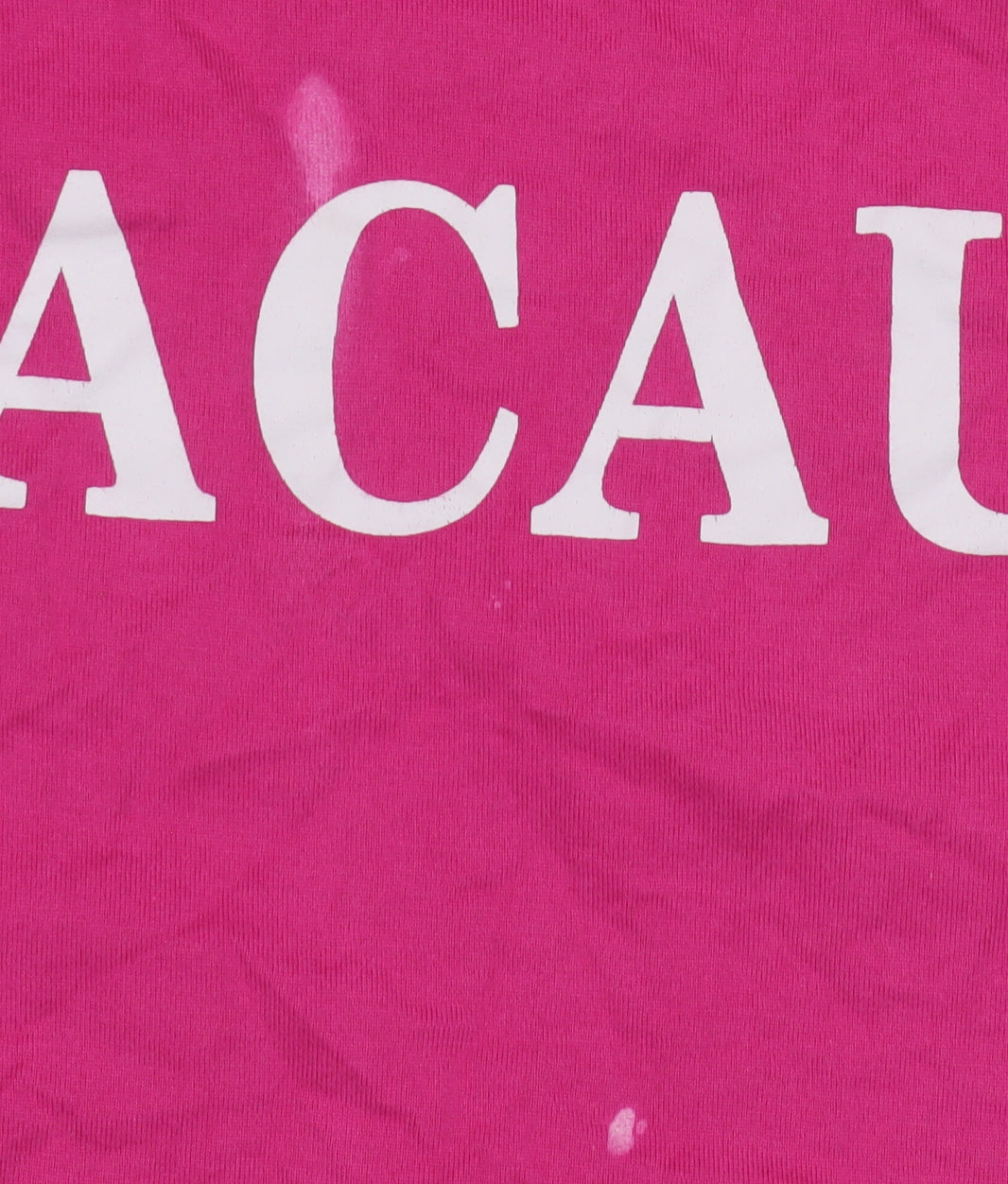 Macau Women's Pink T-Shirt, S, Crew Neck, Casual Wear