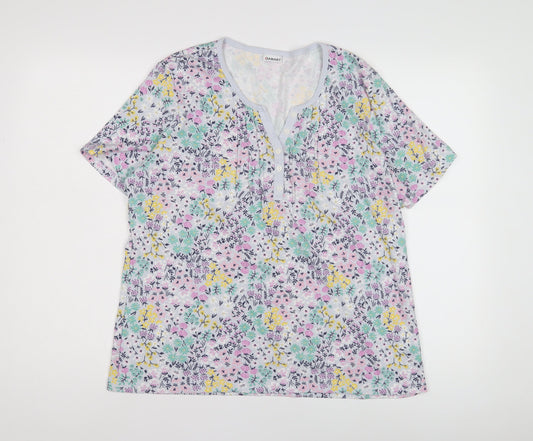 Damart Women's Multicoloured Floral T-Shirt Size 14