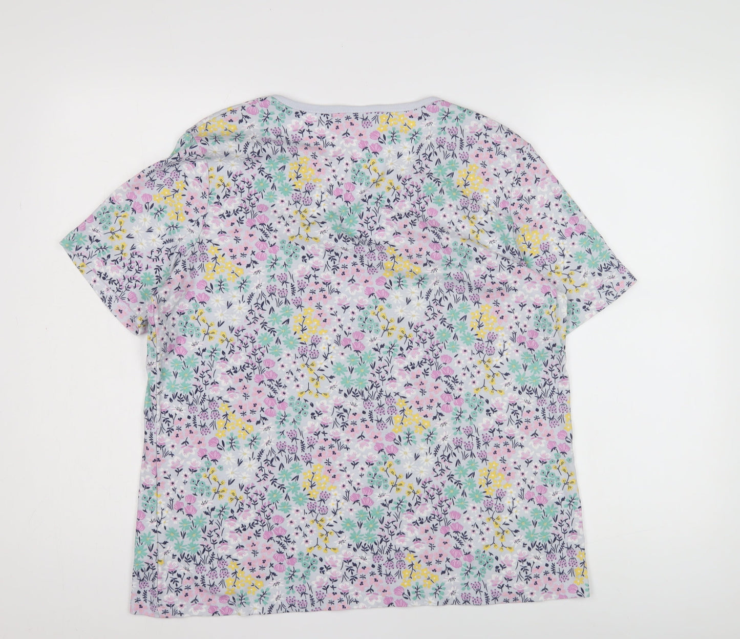Damart Women's Multicoloured Floral T-Shirt Size 14