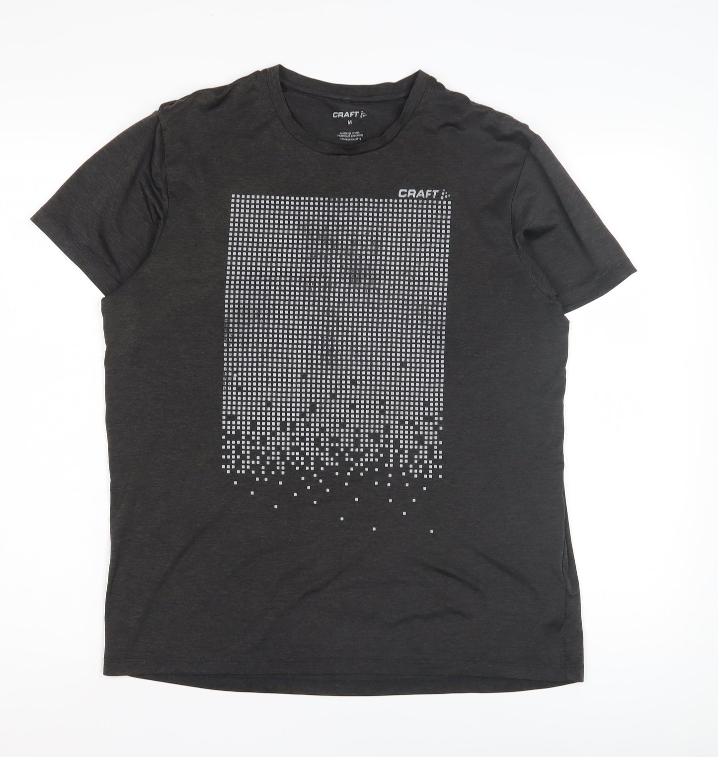 Craft Men's Black Graphic Print Medium T-Shirt