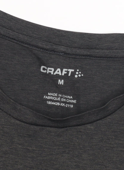 Craft Men's Black Graphic Print Medium T-Shirt