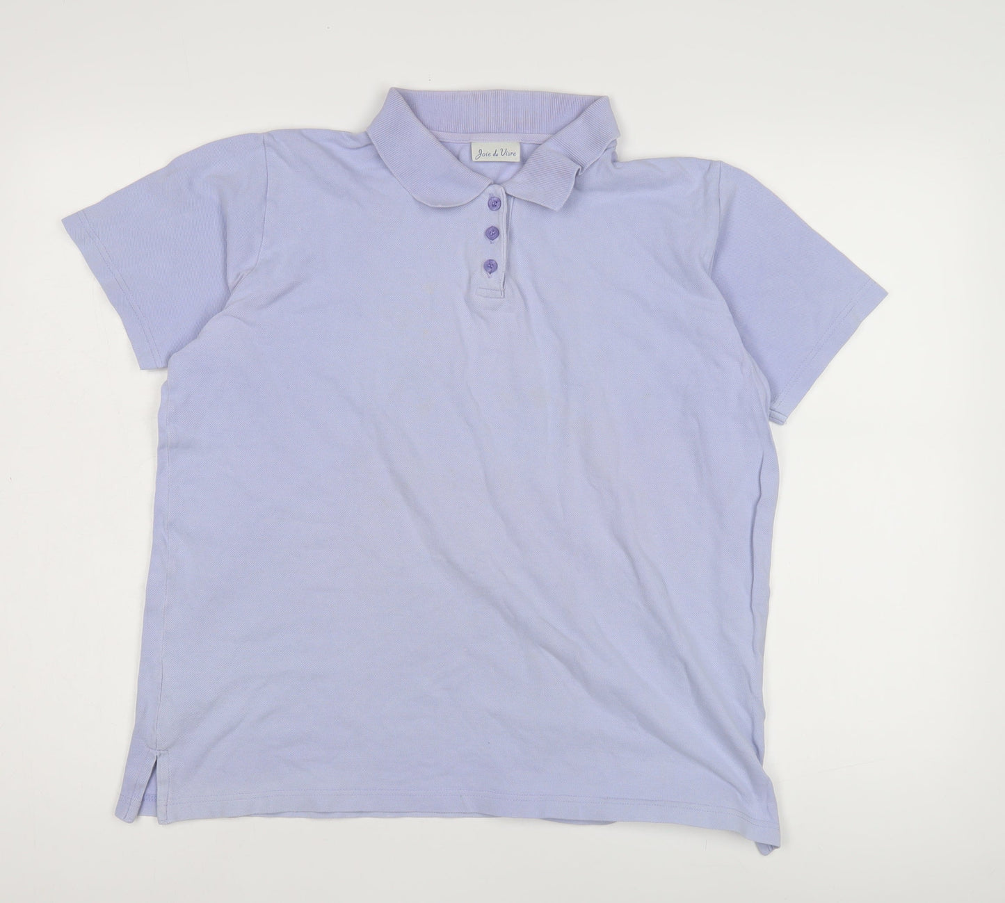Womens UK Size M Joie de Vivre Purple  Polo