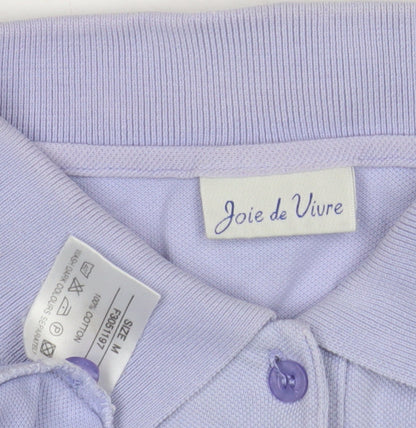 Womens UK Size M Joie de Vivre Purple  Polo