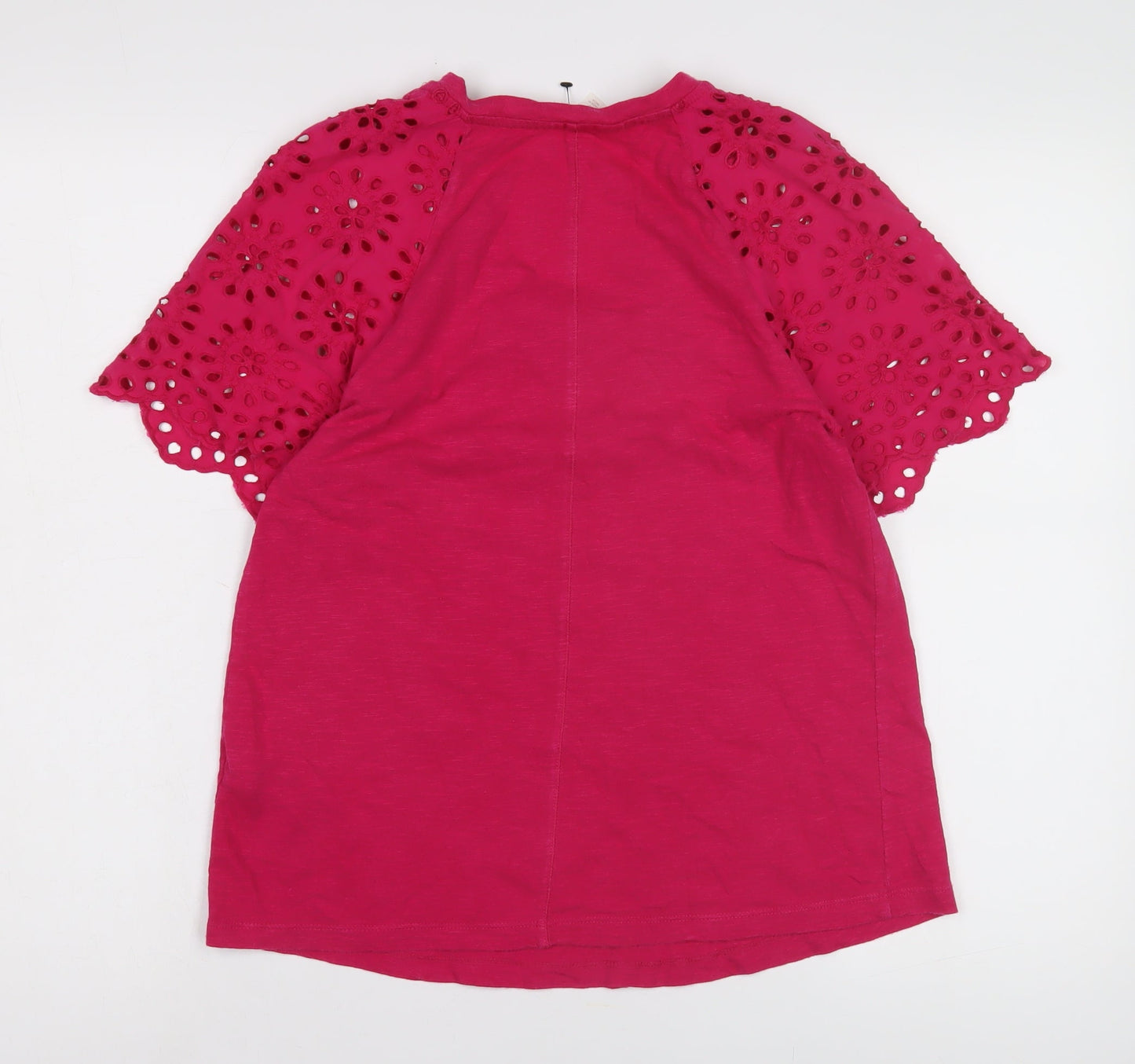 Womens UK Size 10 Marks and Spencer Pink Basic T-Shirt