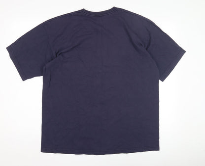 Bayside Men's XL Blue Graphic Patriotic T-Shirt