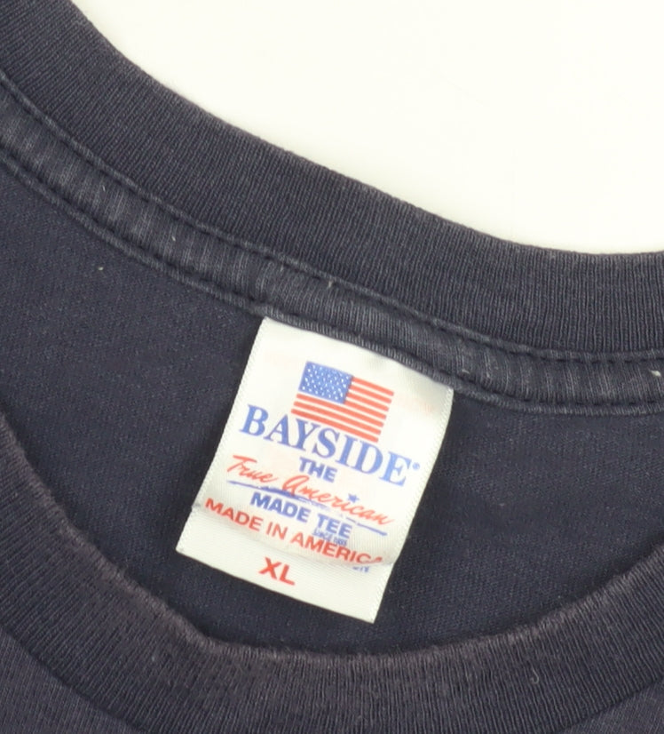 Bayside Men's XL Blue Graphic Patriotic T-Shirt