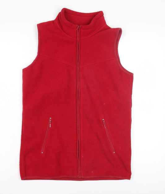 EWM Pure Classics Women's Red Fleece Zip Waistcoat S