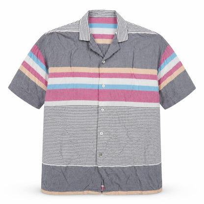ZARA Men's Multicoloured Relaxed Fit Striped Shirt L