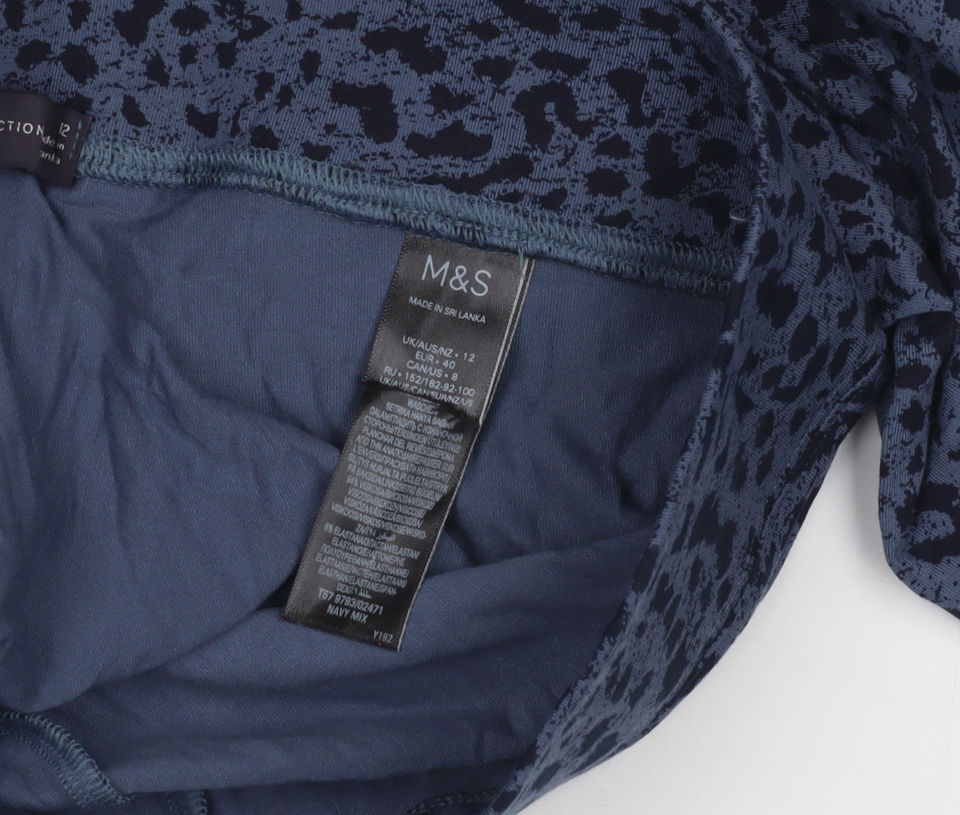 Womens UK Size 12 Marks and Spencer  Leggings Blue Leggings