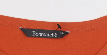 Womens UK Size 14 Bonmarché Orange  T-Shirt