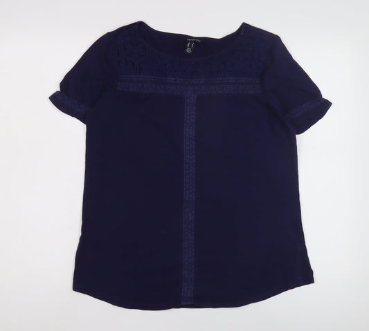 Lands' End Women's Blue Blouse, M, Casual and Stylish
