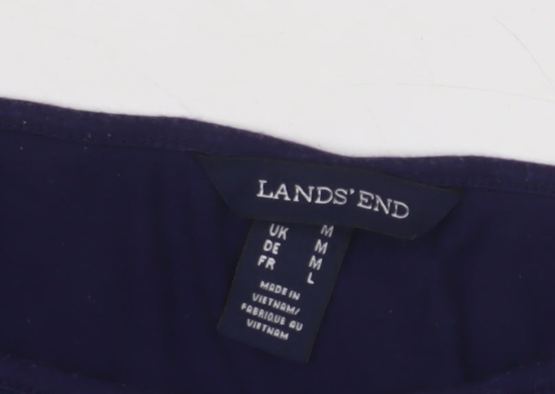 Lands' End Women's Blue Blouse, M, Casual and Stylish