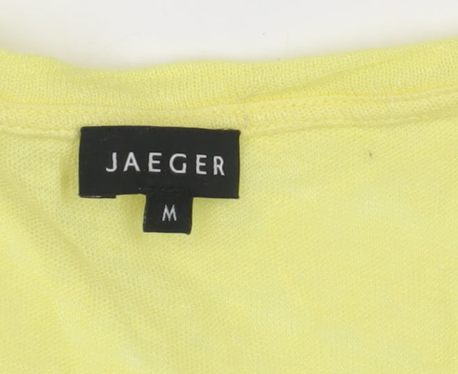 Womens UK Size M Jaeger Yellow Basic T-Shirt